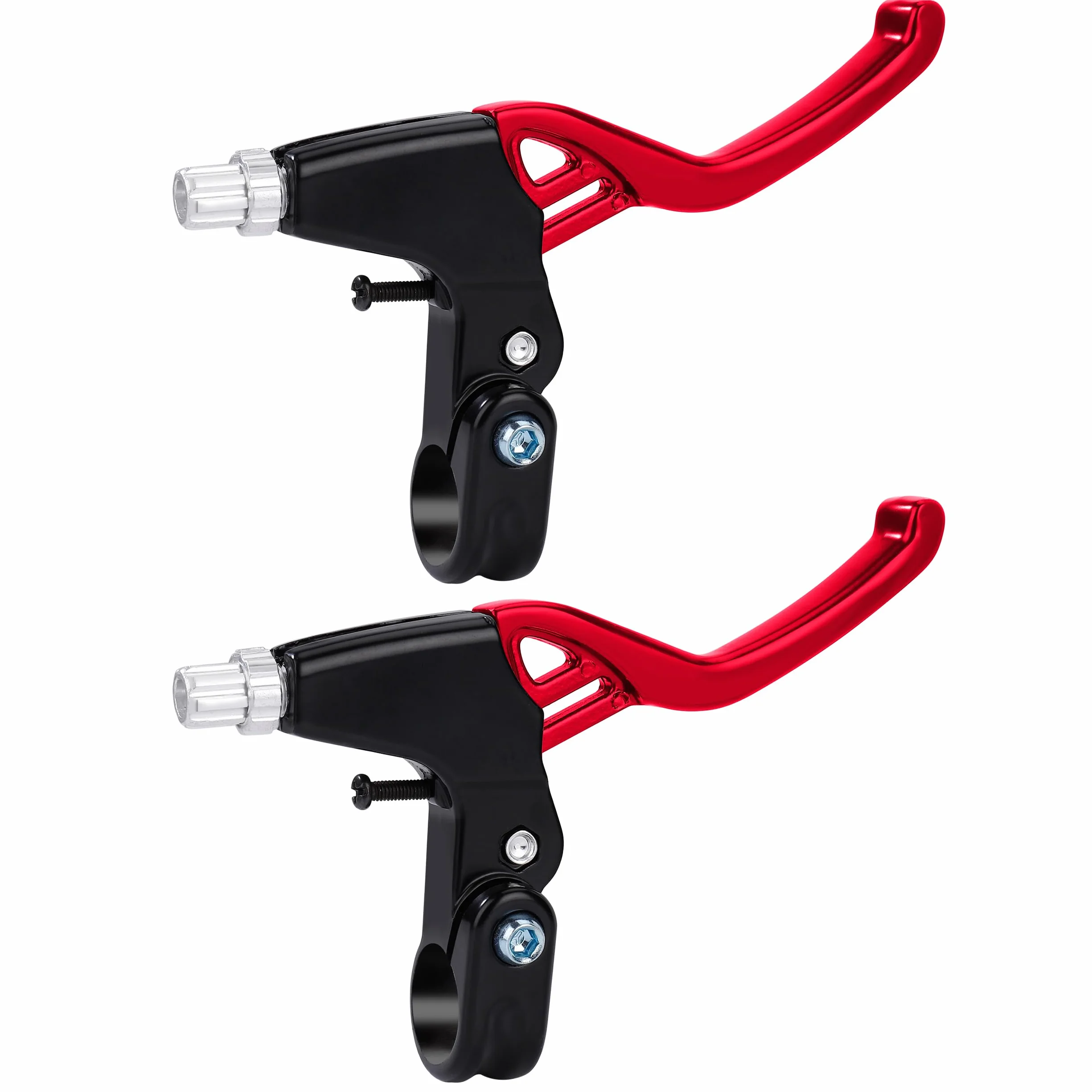 QIMEI-SHOP Dźwignia hamulca rowerowego Klamki hamulcowe do rowerów w całości ze stopu aluminium do kierownicy MTB rower szosowy średnica 22 mm czerwony 1 para