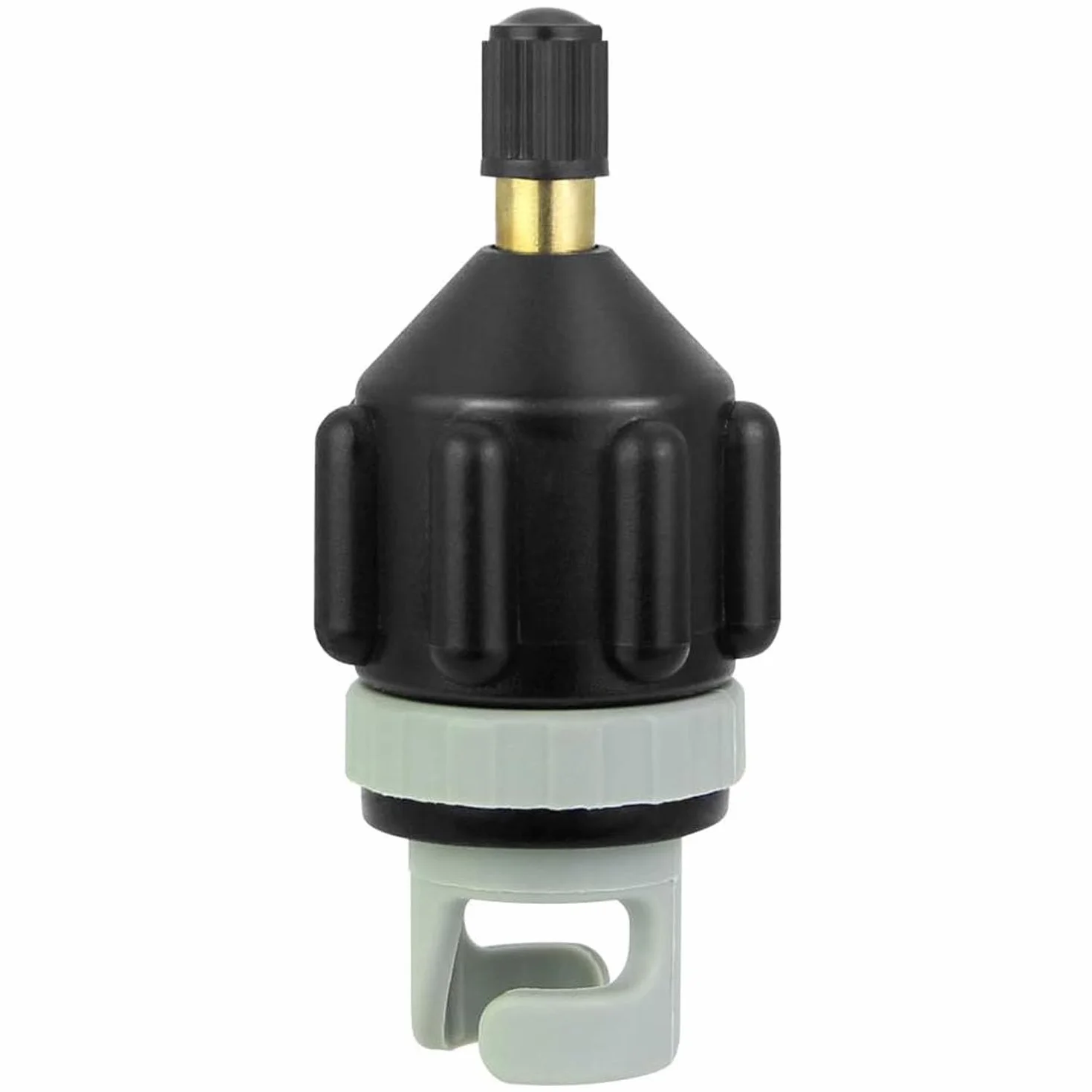 1 opakowanie Adapter zaworu powietrza łodzi, adapter zaworu pompy Sup, konwerter pompy powietrza do nadmuchiwanego łodzi do nadmuchiwanego łóżka, nadmuchiwanej łodzi (czarny)