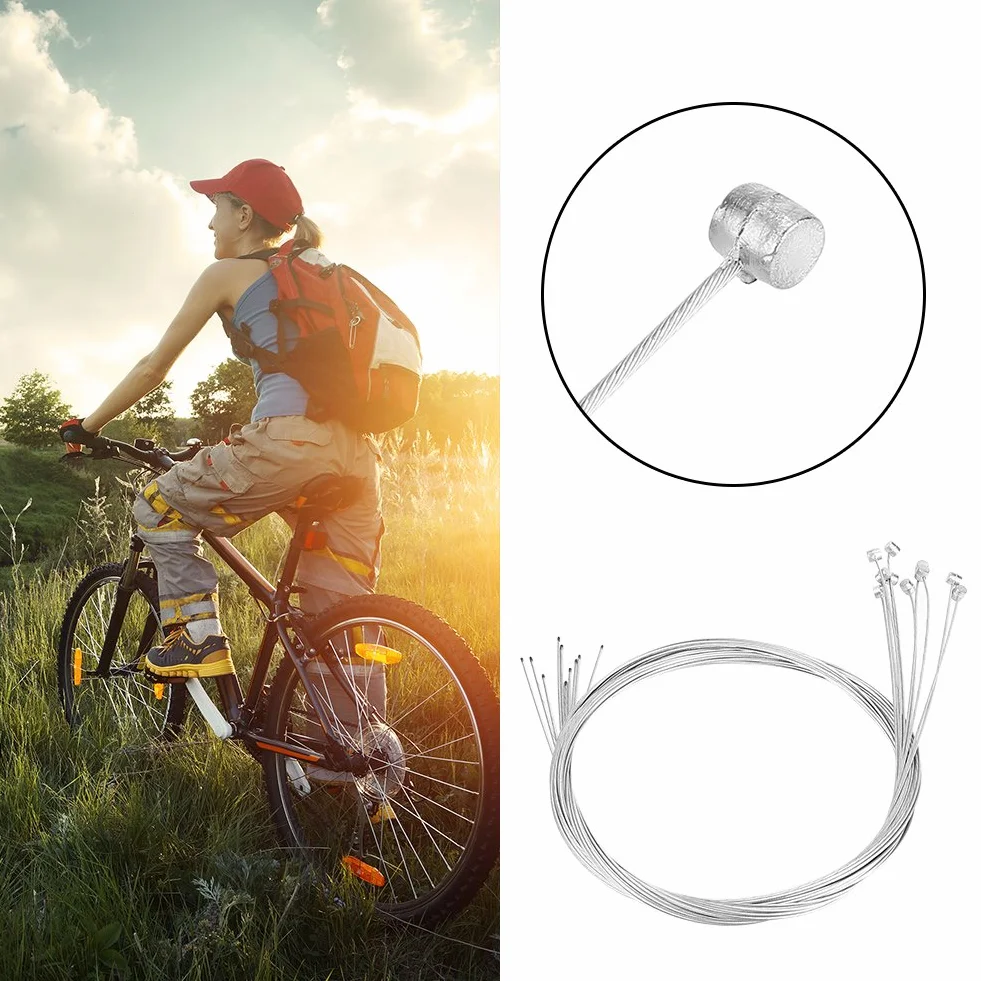 Wymiana przewodu hamulcowego do Cantilever, linka hamulca Cantilever linka hamulcowa, 10 szt. Kabel hamulca rowerowego ycle Przewód hamulcowy Naprawa akcesorium zamienne zamiennik do roweru szosowego górskiego-2M długości
