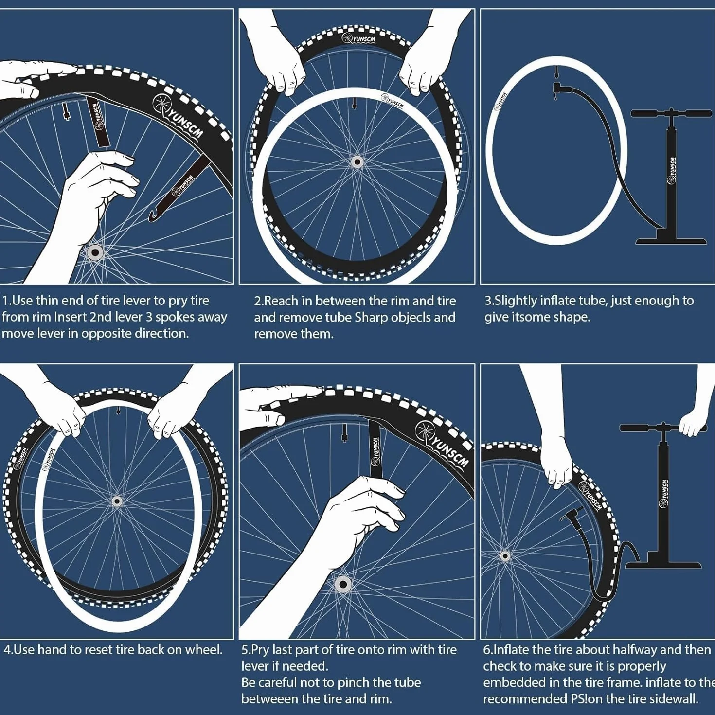 YunSCM 29-calowe rury rowerowe kompatybilne z 29 x 1,9 / 1,95 / 2,10 / 2,125 / 2,2 / 2,3 / 2,35 A/V 32 mm rury rowerowe MTB 2 sztuki