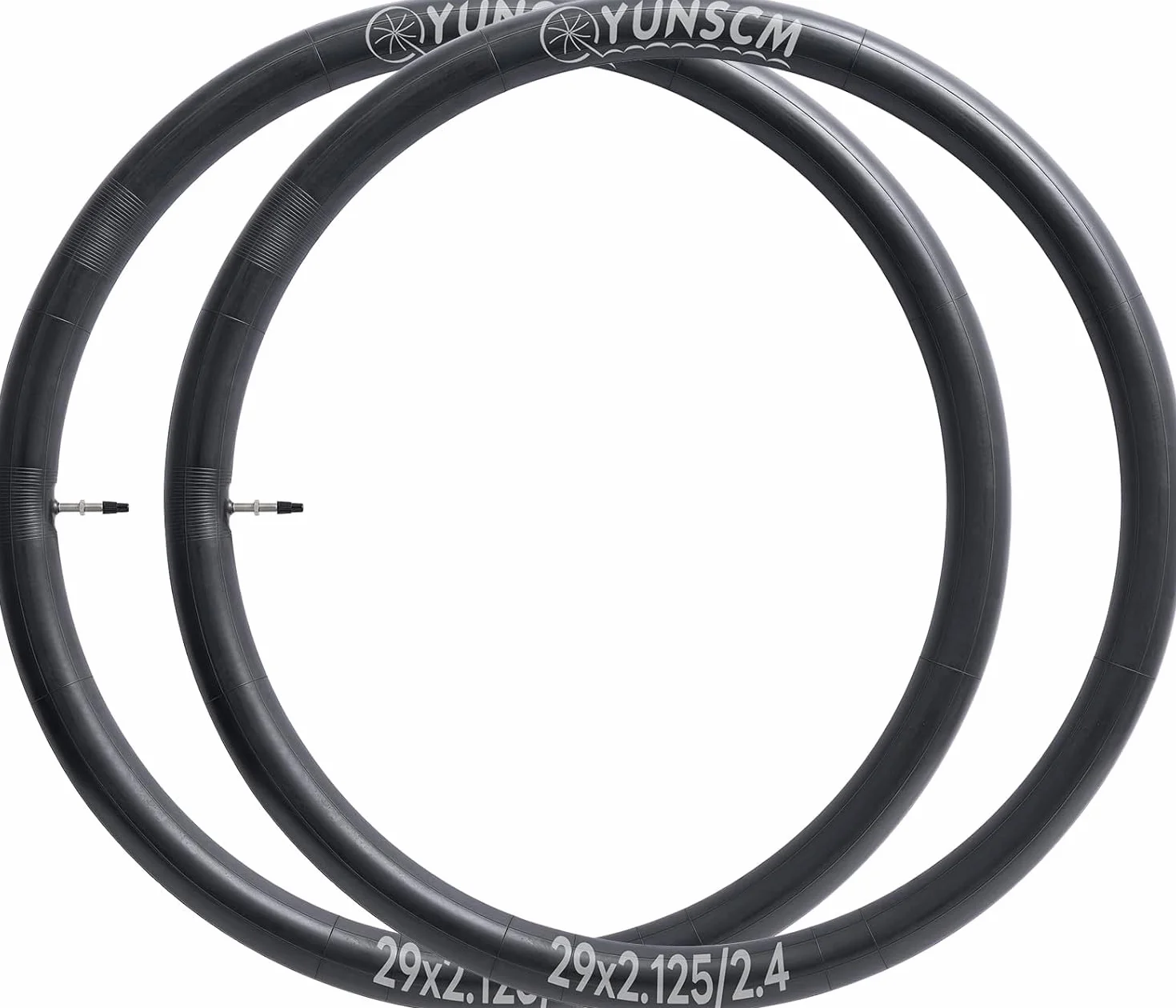 YunSCM 29-calowe rury rowerowe kompatybilne z 29 x 1,9 / 1,95 / 2,10 / 2,125 / 2,2 / 2,3 / 2,35 A/V 32 mm rury rowerowe MTB 2 sztuki