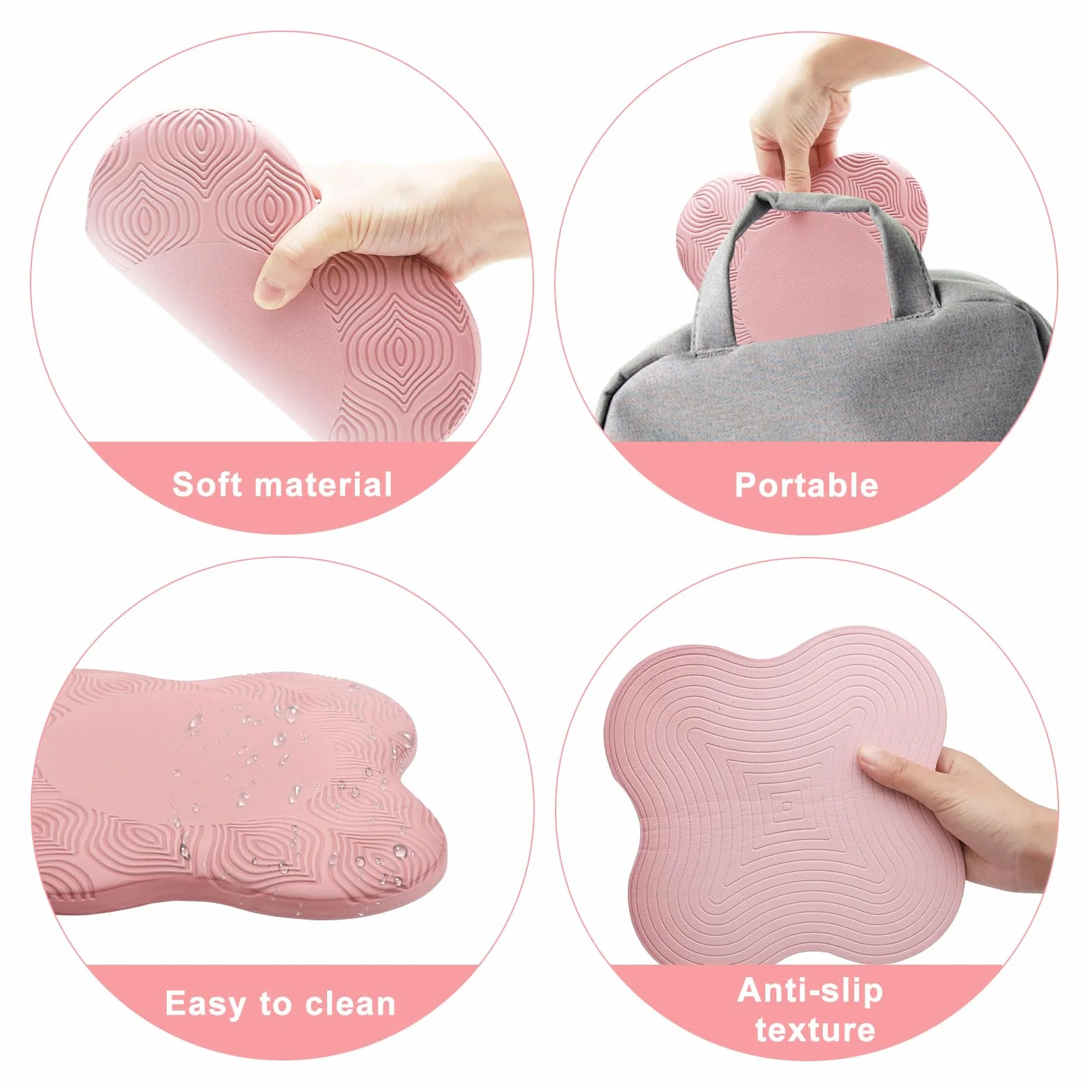Zestaw 2 ochraniaczy na kolana, do jogi, fitnessu, pilatesu, 20 x 20 cm, podparcie kolan, dłoni, nadgarstków i łokci, do jogi, fitnessu, pilatesu