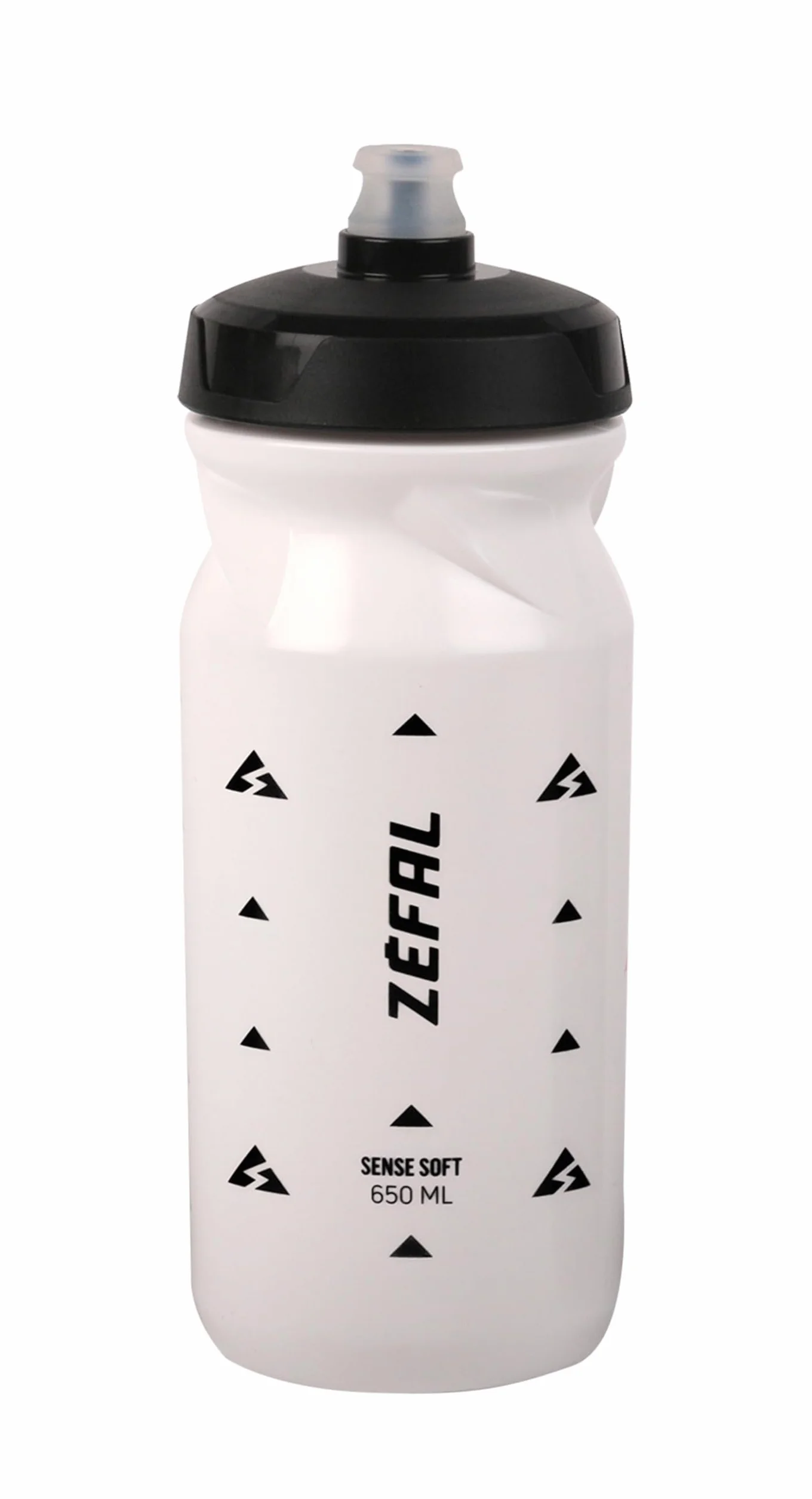 ZEFAL Sense Soft 65 Bidon rowerowy i MTB - Miękka i bezzapachowa sportowa butelka - kanister na wodę bez BPA - silikonowy smoczek - biały, 650 ML