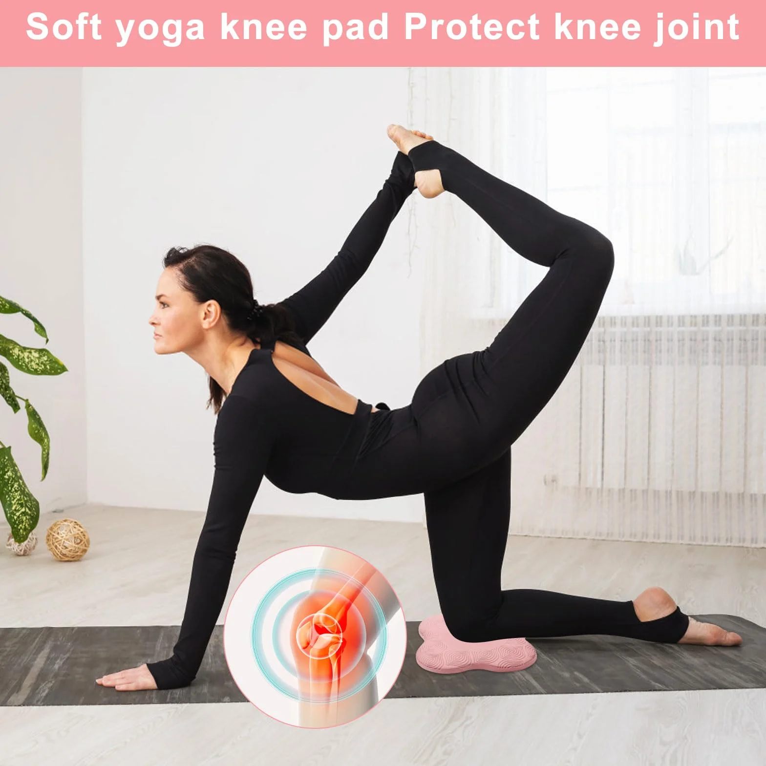Zestaw 2 ochraniaczy na kolana, do jogi, fitnessu, pilatesu, 20 x 20 cm, podparcie kolan, dłoni, nadgarstków i łokci, do jogi, fitnessu, pilatesu