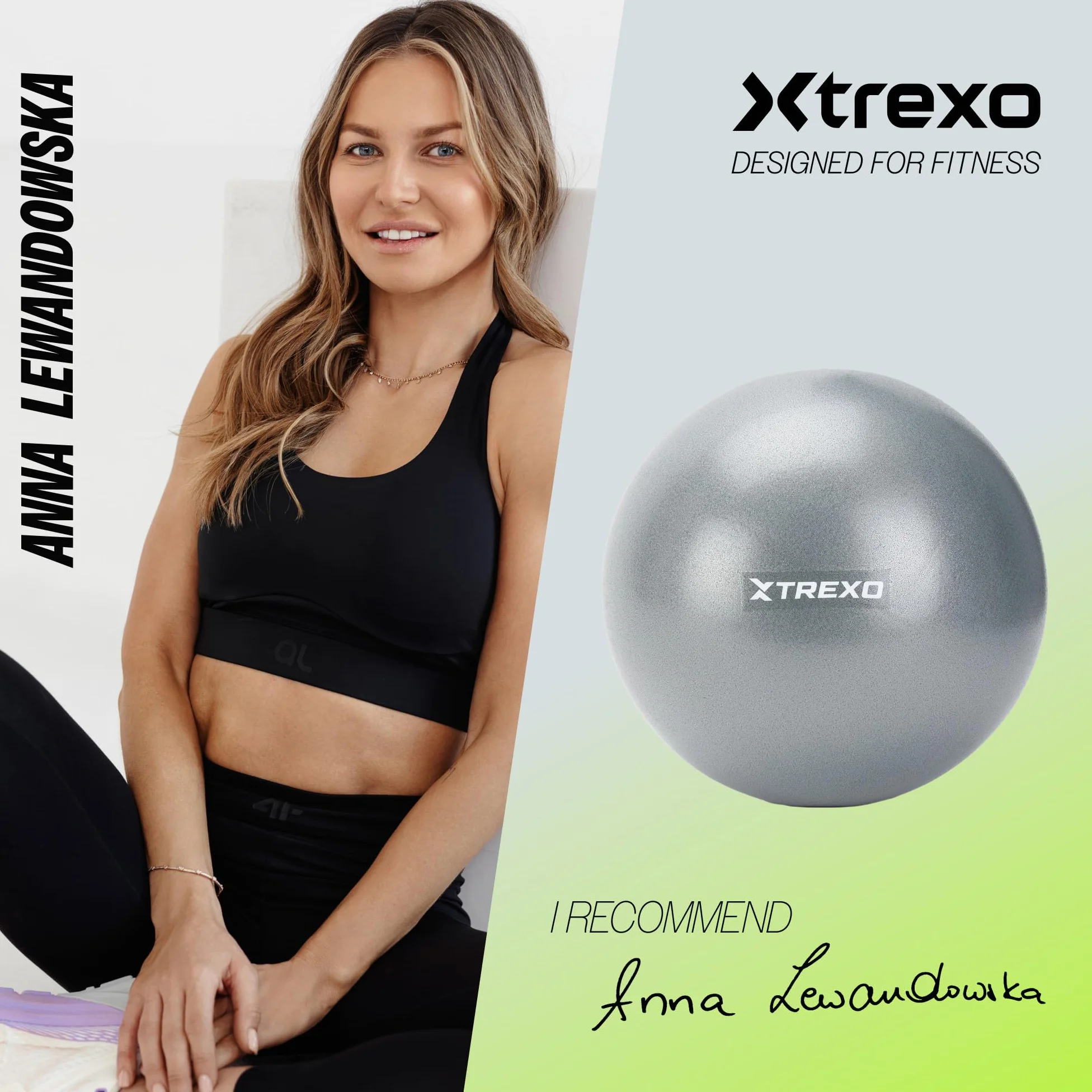 TREXO Mini piłka gimnastyczna o średnicy 20 cm, wyprodukowana z PCW, trwała i odporna na zużycie piłka treningowa, lekka i łatwa do przenoszenia, idealna do fitnessu