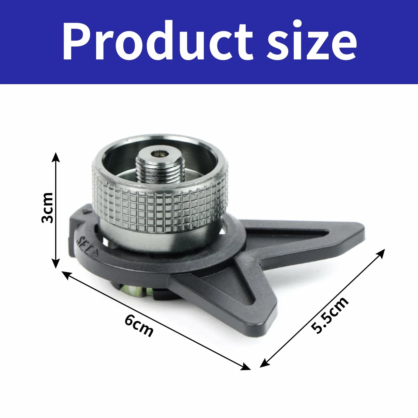 Łatwy do przenoszenia adapter butli gazowej, 1 szt.