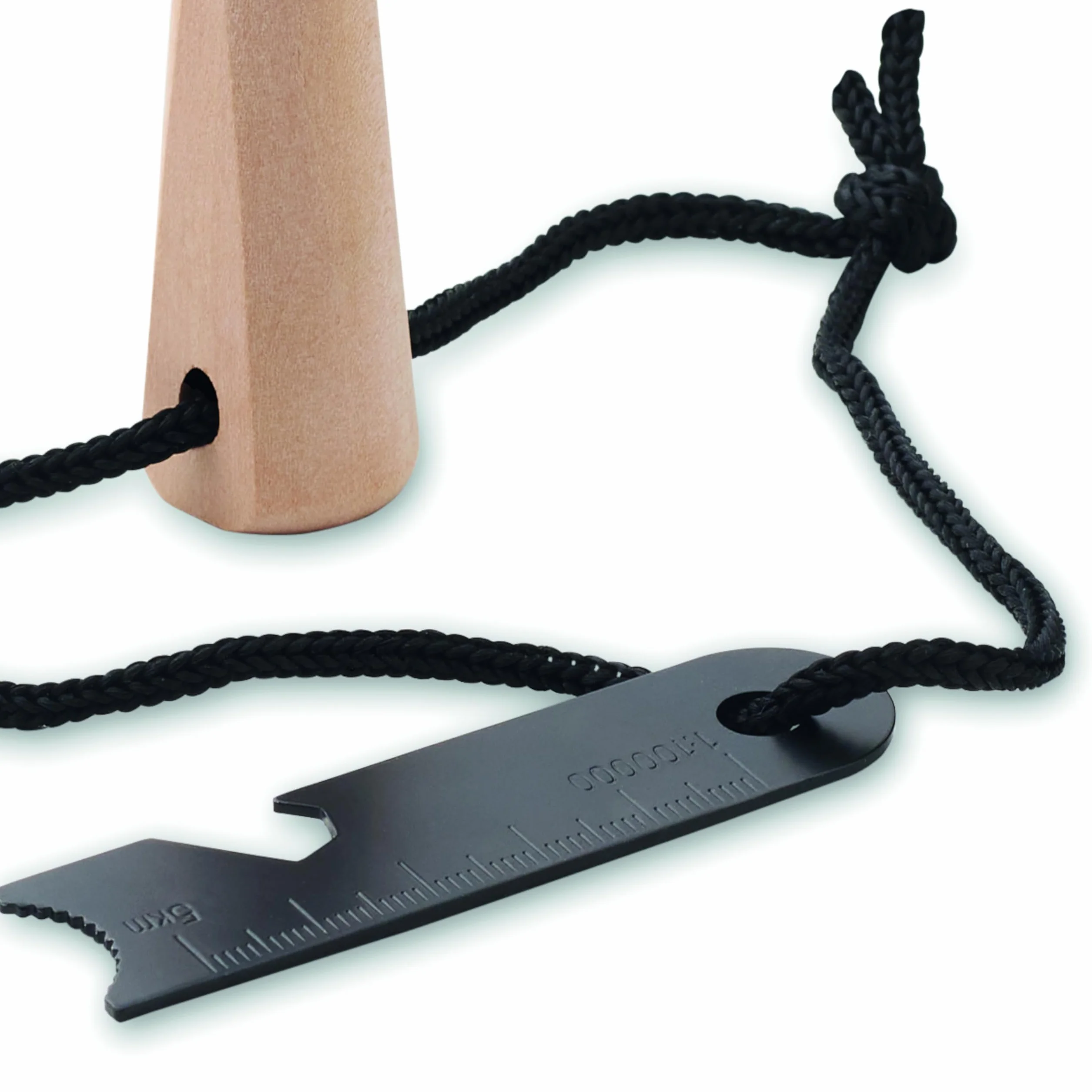 Krzesiwo ze stali krzemowej, krzemień ponad 2000 zastosowań, pręt magnezowy i uchwyt z drewna sosnowego, 70 mm, na kemping, survival i bushcraft