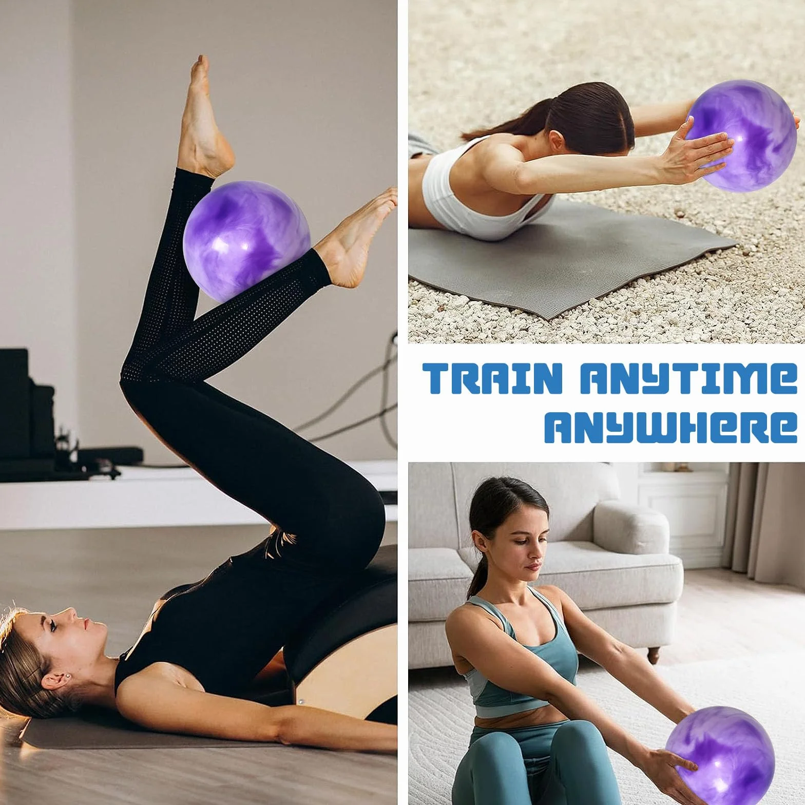 Mała piłka gimnastyczna, mała piłka do pilatesu, 20 cm, miękka piłka do fitnessu, piłka do siedzenia, miękka piłka do jogi do treningu brzucha i ramion, balansu, sportu, antypoślizgowa, super