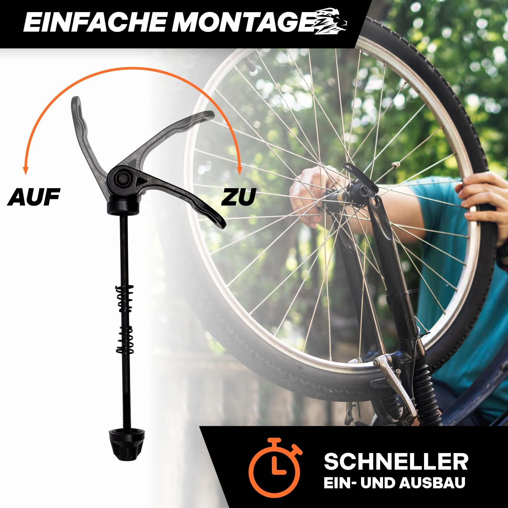 LOEVELOSI Szybkozłączka rowerowa, bardzo lekka, oś tylna, MTB, rower trekkingowy i wyścigowy, zestaw osi rowerowych Quick Release, zestaw osi z szybkim zapięciem, tylna oś wtykana, tylne koło, srebrny