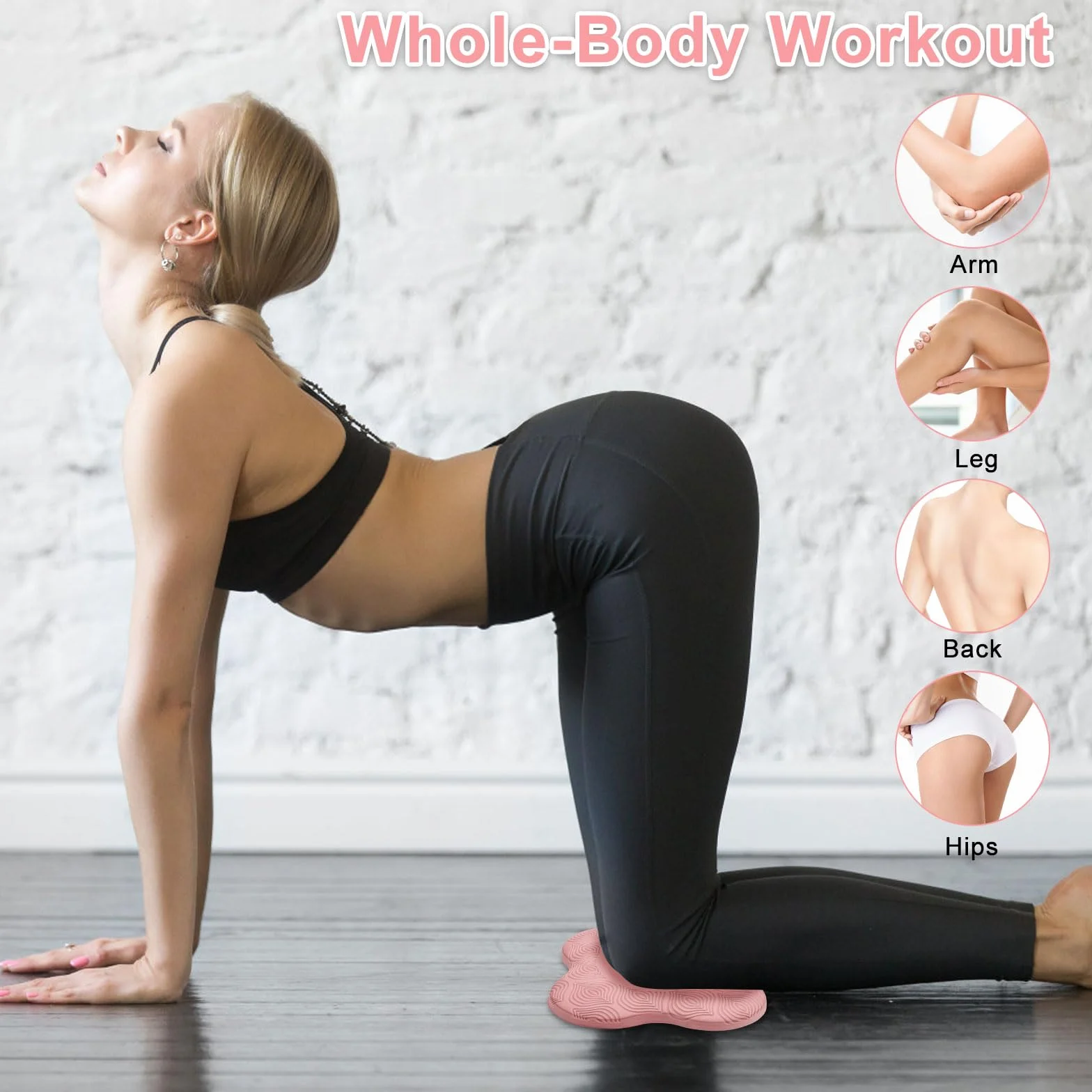Zestaw 2 ochraniaczy na kolana, do jogi, fitnessu, pilatesu, 20 x 20 cm, podparcie kolan, dłoni, nadgarstków i łokci, do jogi, fitnessu, pilatesu