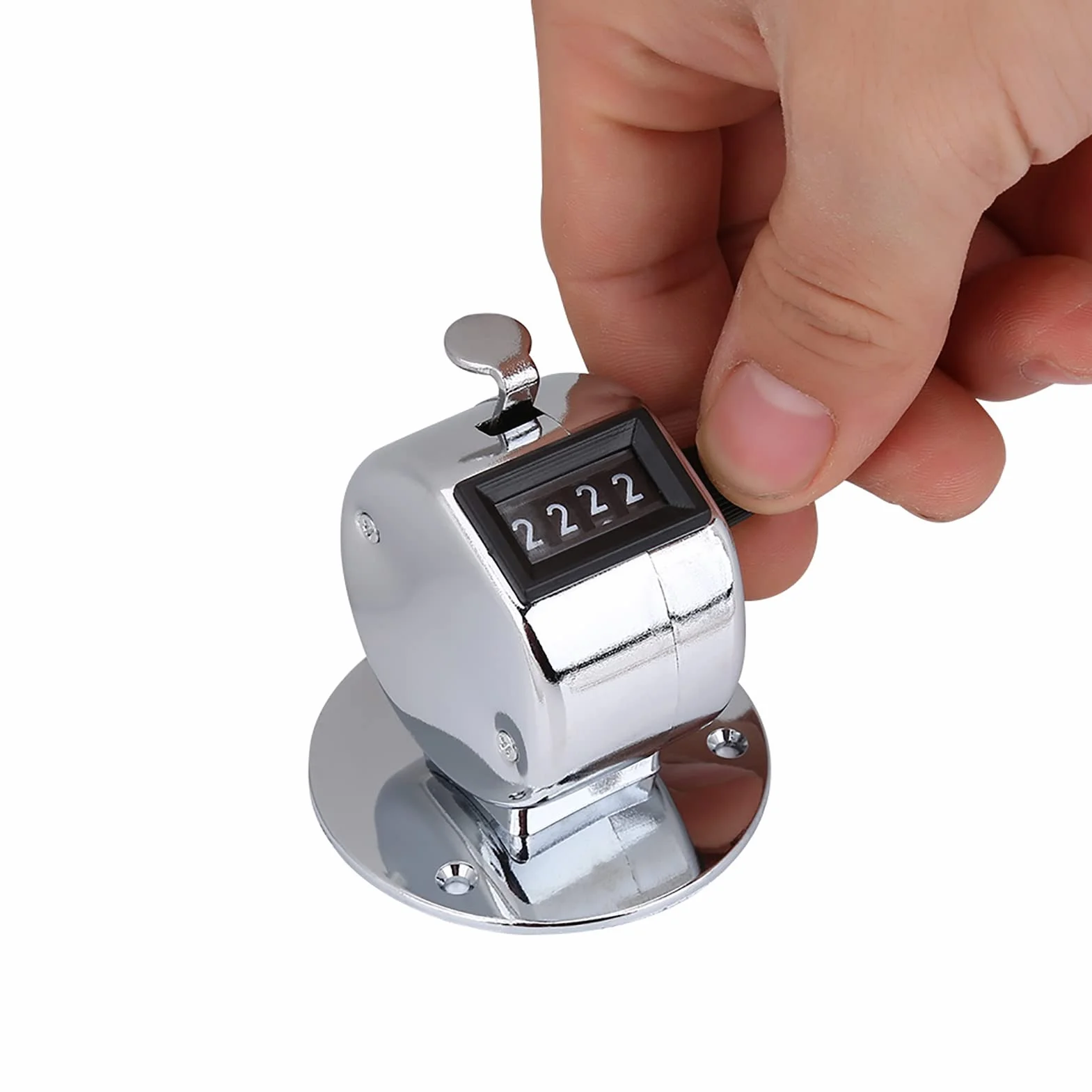 Licznik ręczny Tally Clicker, licznik Tally, 4-cyfrowy licznik ręczny Tally Zapewnia 4-cyfrowy rejestr, nadaje się do zastosowań w zawodach sportowych, uczestnictwa w spotkaniu, liczenia towarów w