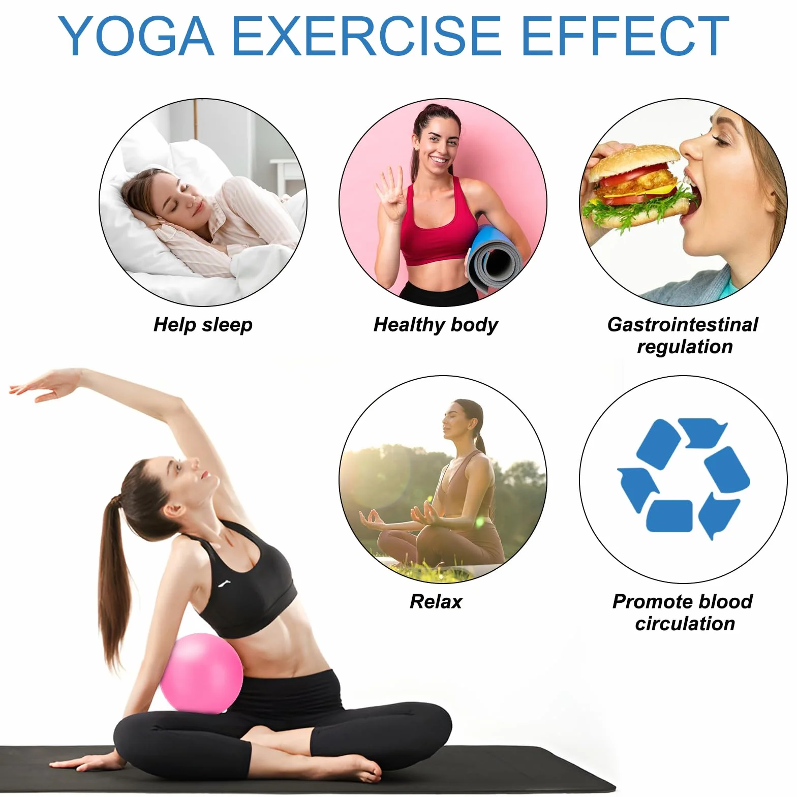 Mała piłka gimnastyczna, mała piłka do pilatesu, 20 cm, miękka piłka do fitnessu, piłka do siedzenia, miękka piłka do jogi do treningu brzucha i ramion, balansu, sportu, antypoślizgowa, super