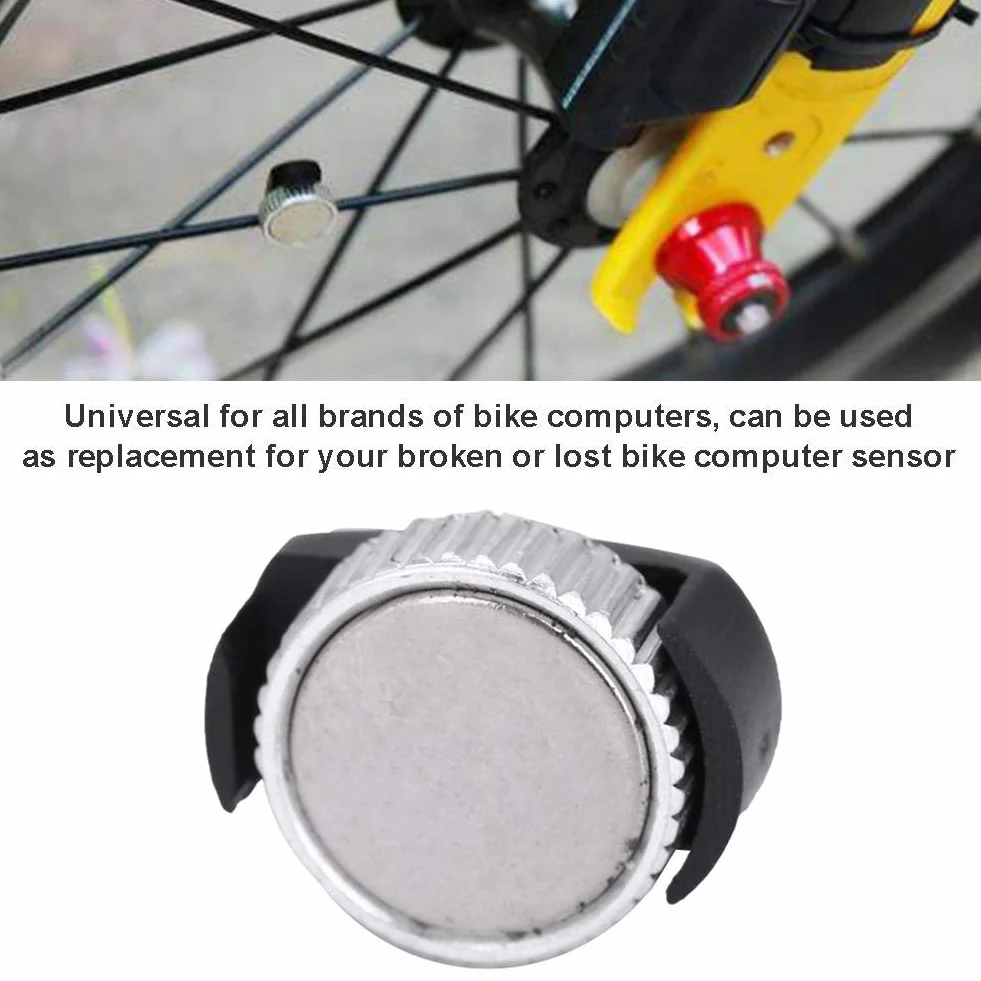 Mxtech Wymienny magnes na kilometr rowerowy, bezprzewodowy magnes na kilometr, tworzywo sztuczne + metal + magnes na kilometr rowerowy, do roweru treningowego