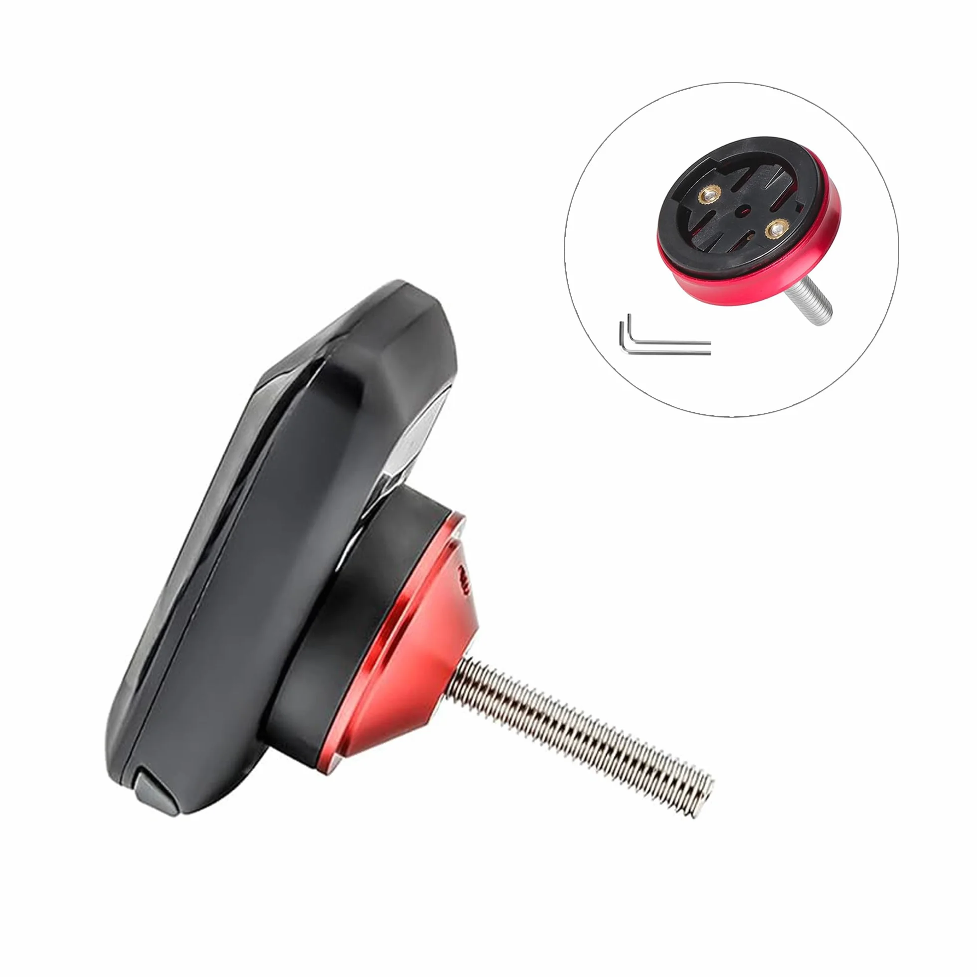 Support Guidon Vélo Compatible Avec Garmin, Support D'Ordinateur De Vélo Vtt Compatible, Avec Gar-Min Edge 200 500 510 520 800 810 1000(Rouge)