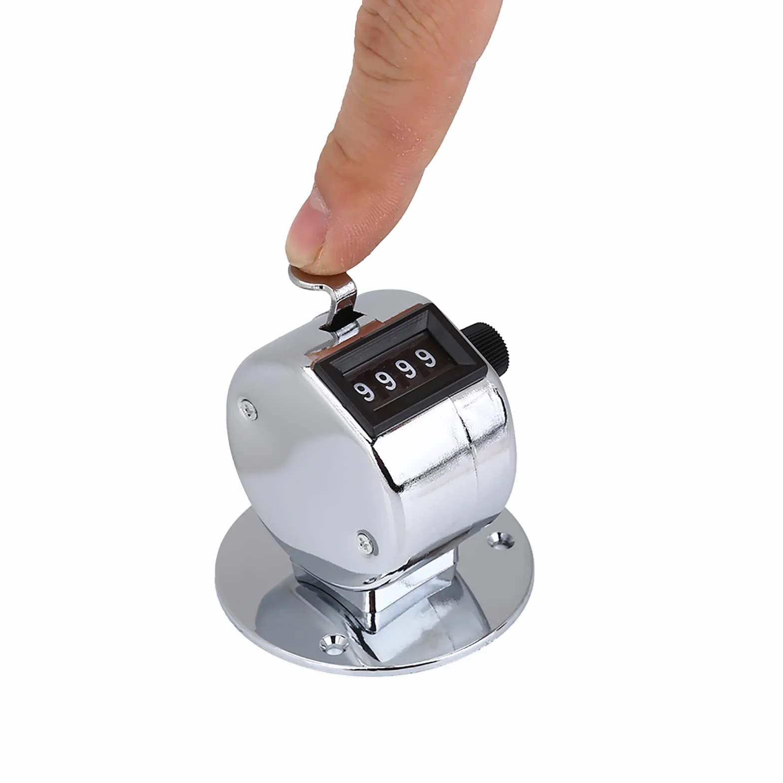 Licznik ręczny Tally Clicker, licznik Tally, 4-cyfrowy licznik ręczny Tally Zapewnia 4-cyfrowy rejestr, nadaje się do zastosowań w zawodach sportowych, uczestnictwa w spotkaniu, liczenia towarów w