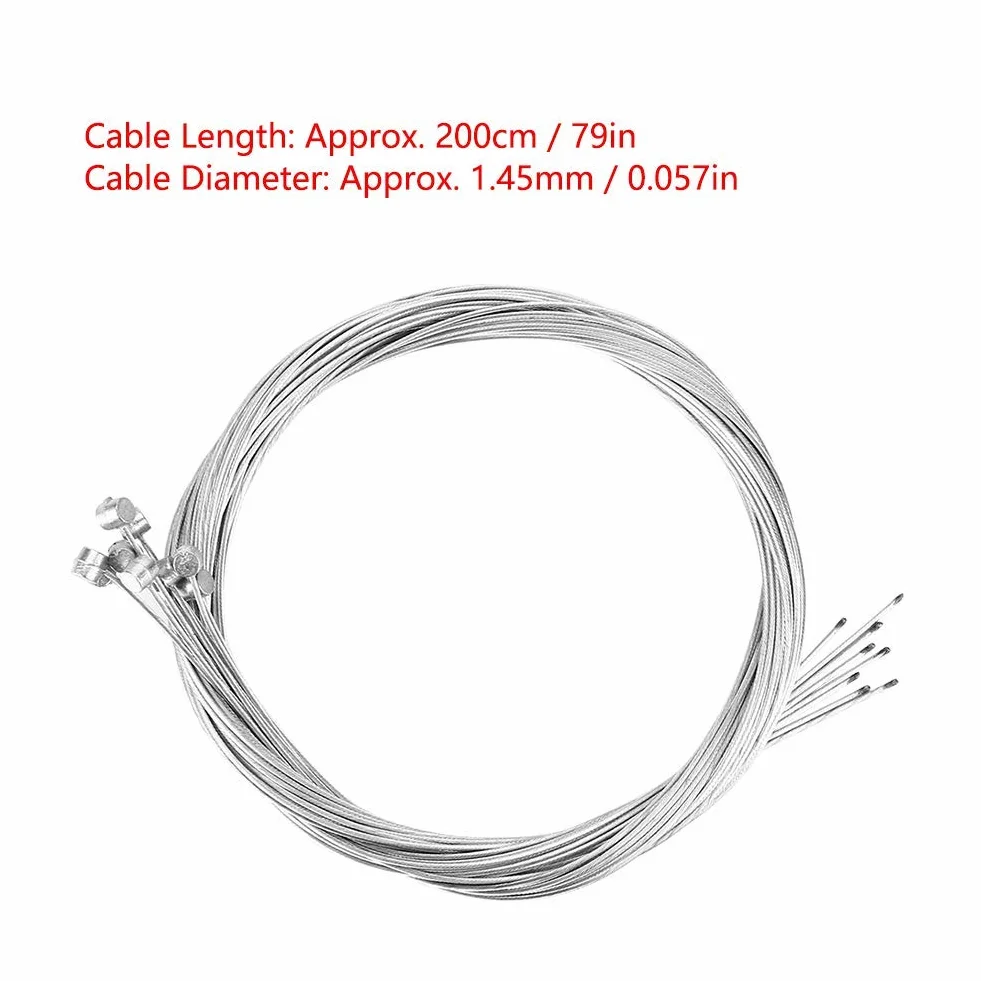 Wymiana przewodu hamulcowego do Cantilever, linka hamulca Cantilever linka hamulcowa, 10 szt. Kabel hamulca rowerowego ycle Przewód hamulcowy Naprawa akcesorium zamienne zamiennik do roweru szosowego górskiego-2M długości