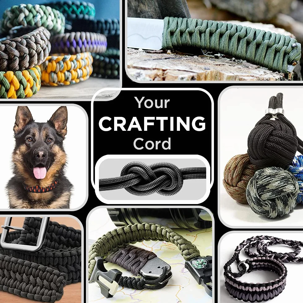 TECEUM Paracord typ III 550 miedziany, brązowy, 30,5 m, 4 mm, linka taktyczna MIL-SPEC, linka do aktywności na zewnątrz, na kemping, wędrówki, sprzęt wędkarski, linka spadochronowa EDC, mocna lina survivalowa, 015