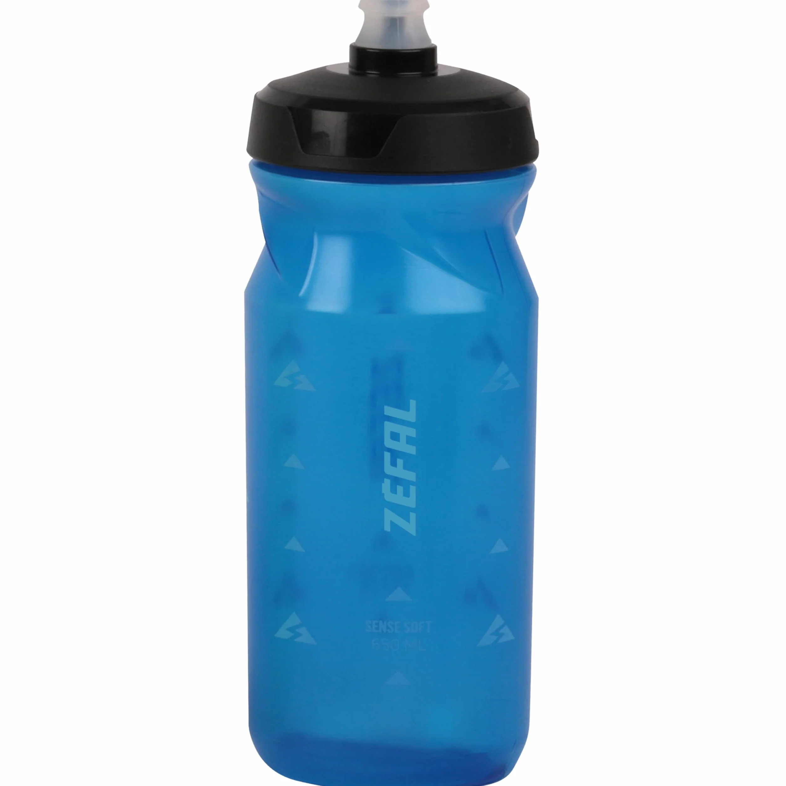 ZEFAL Sense Soft 65 Bidon rowerowy i MTB - miękka i bezzapachowa sportowa butelka na wodę - kanister na wodę bez BPA - silikonowy smoczek - półprzezroczysty niebieski, 650ML