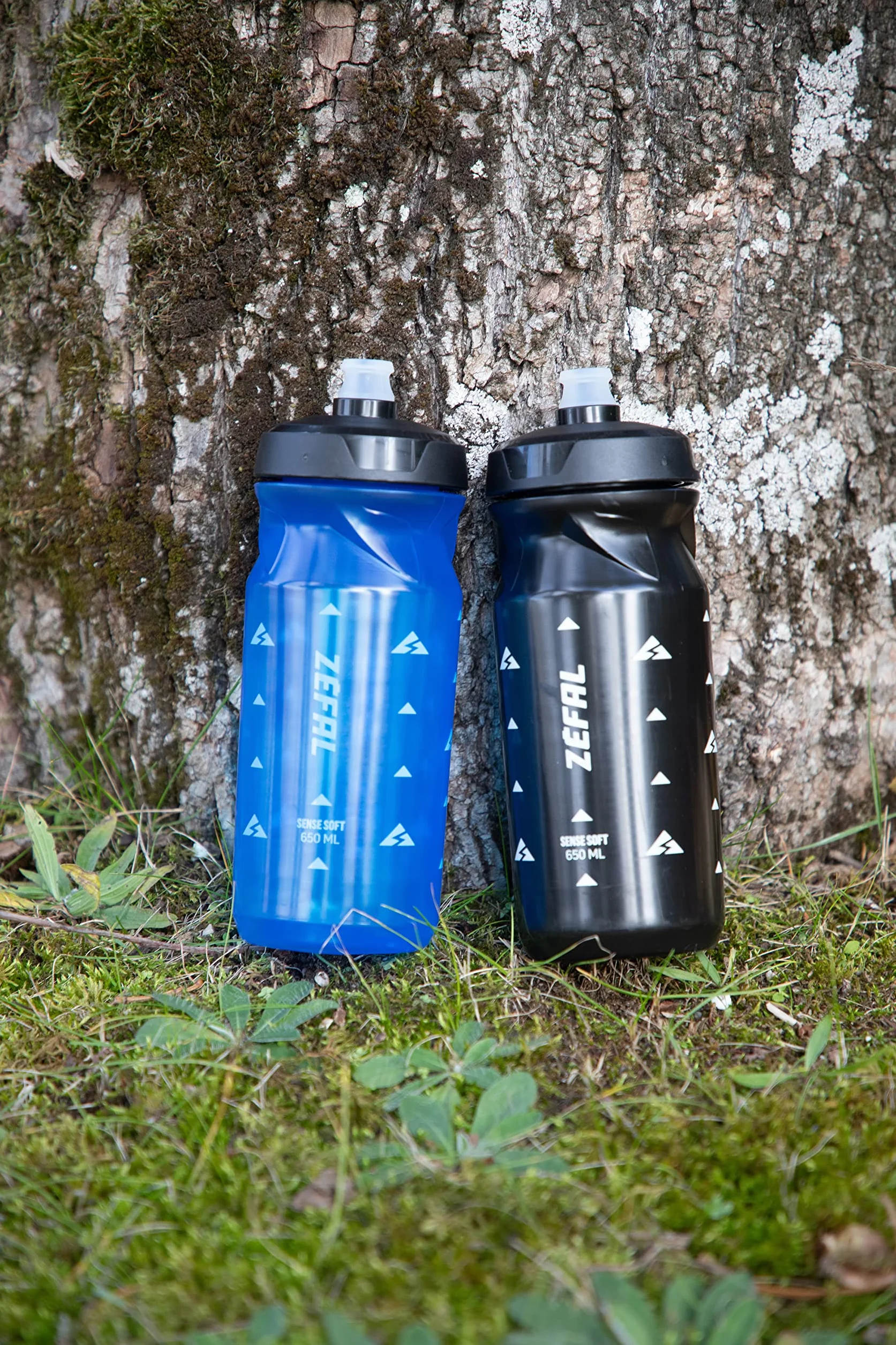 ZEFAL Sense Soft 65 Bidon rowerowy i MTB - miękka i bezzapachowa sportowa butelka na wodę - kanister na wodę bez BPA - silikonowy smoczek - półprzezroczysty niebieski, 650ML